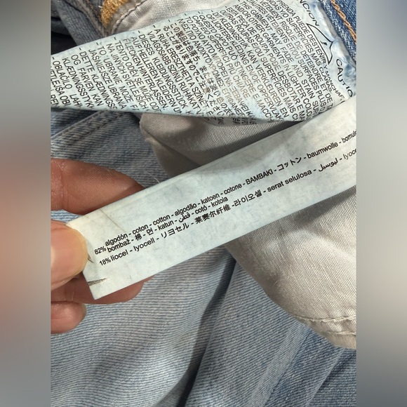 ZARA Women's light wash patchwork wide leg jeans size 6 - Picture 12 of 16